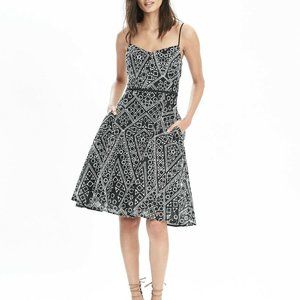 EUC Banana Republic Geo Lace Strappy Dress Size 12 P